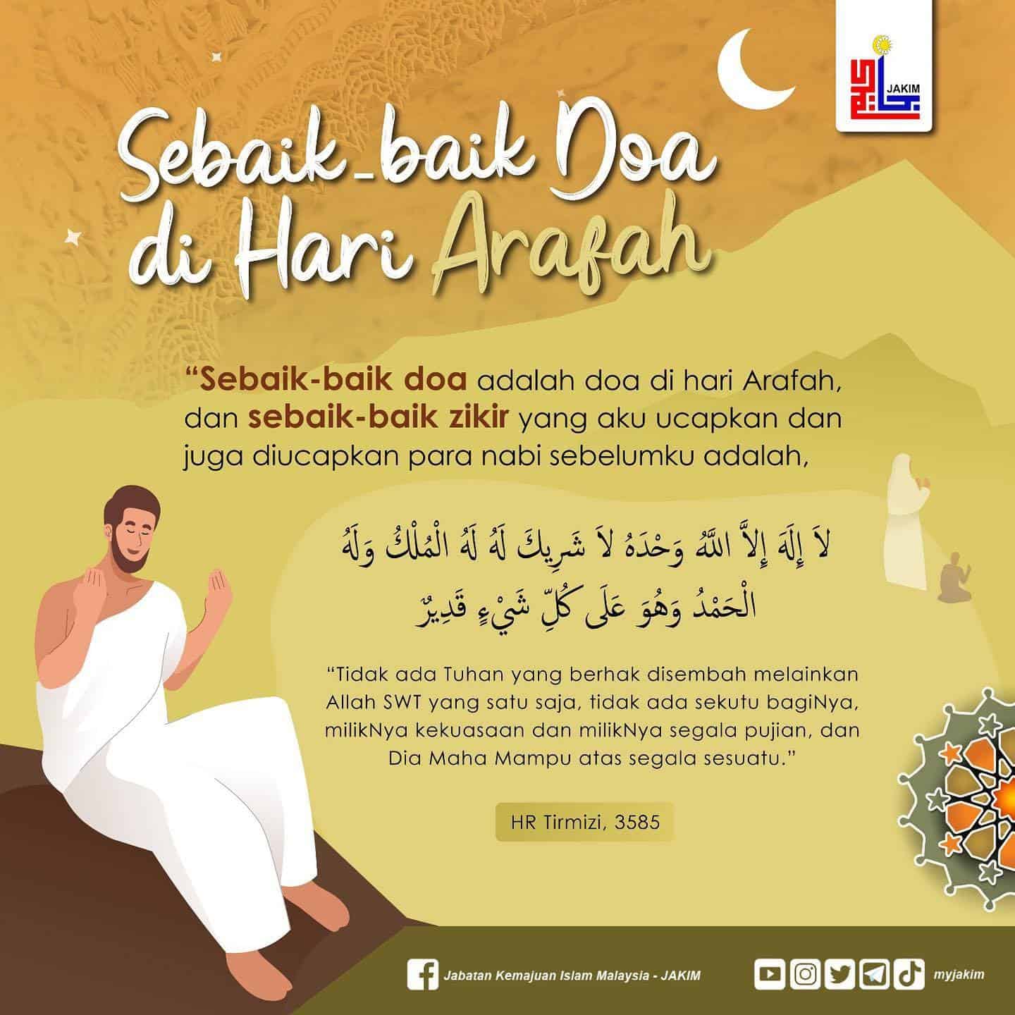 Doa Wukuf & Zikir Nabi Pada Hari Arafah