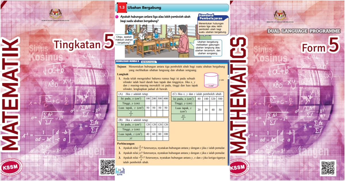 Mathematics textbook Form 5 (KSSM)