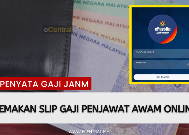 Semakan Slip Gaji Penjawat Awam Online