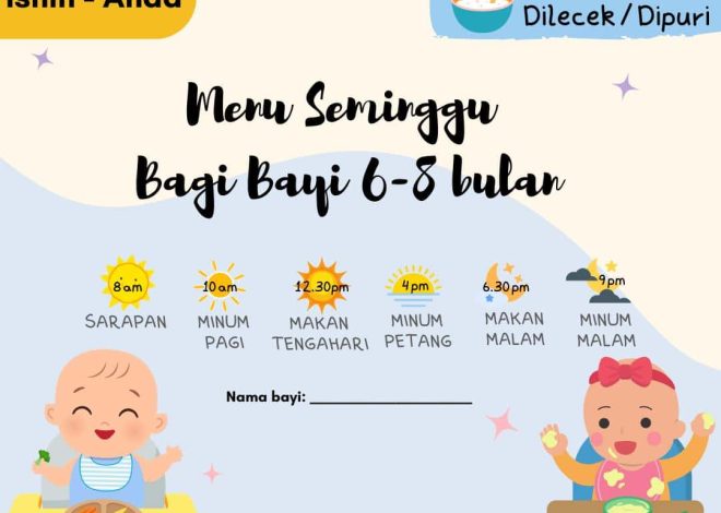 6 -month -old baby food; This is a simple recipe that you can try