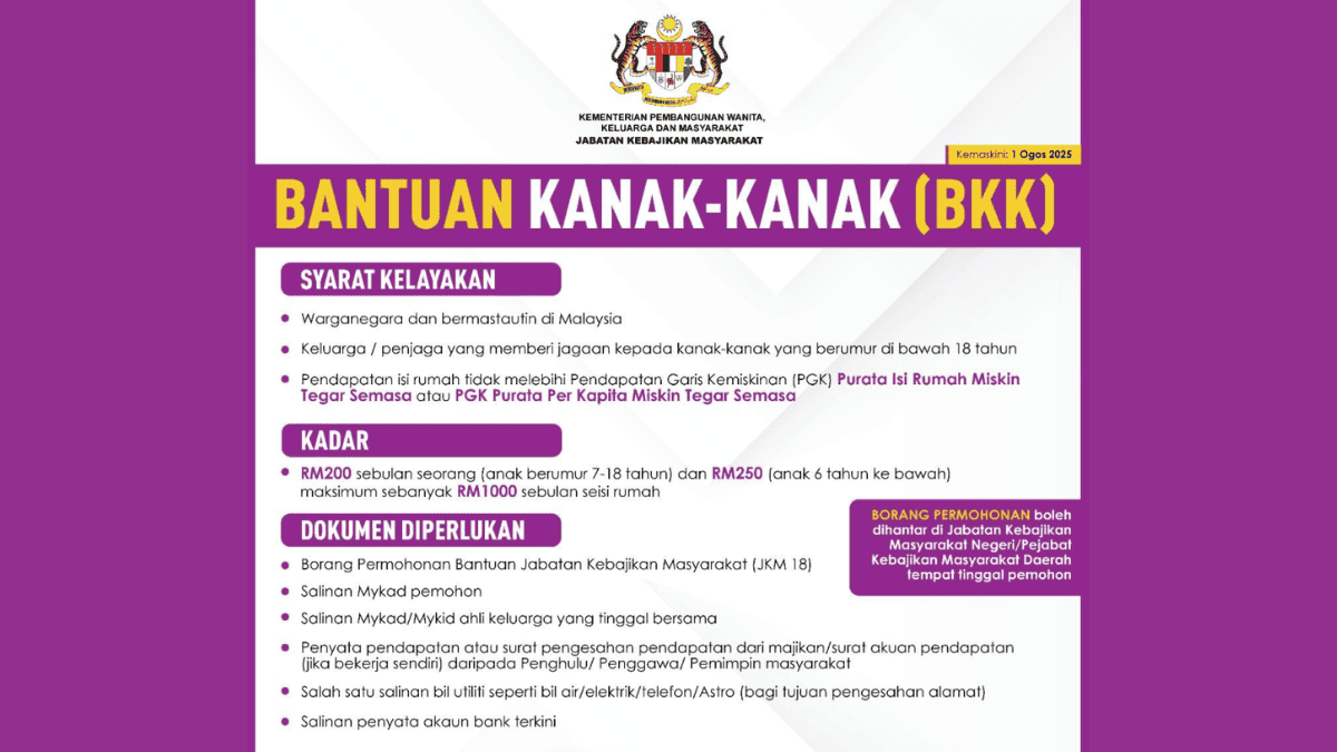 Application for children’s assistance (BKK) JKM 2025