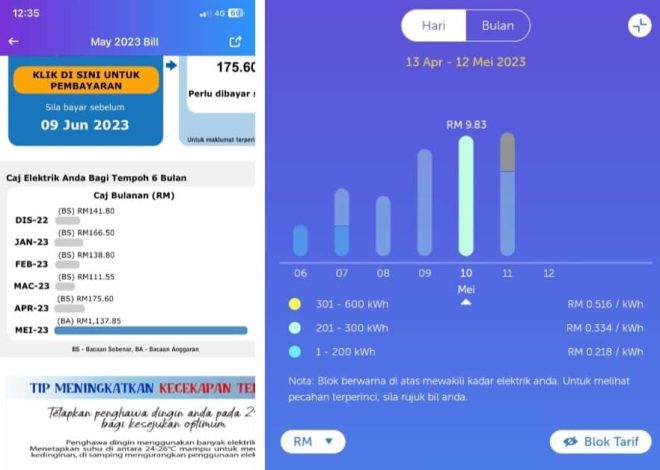 Cara Semak Bil Elektrik Online (Harian & Bulanan)