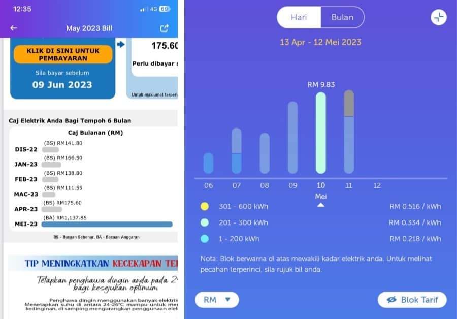 Cara Semak Bil Elektrik Online (Harian & Bulanan)