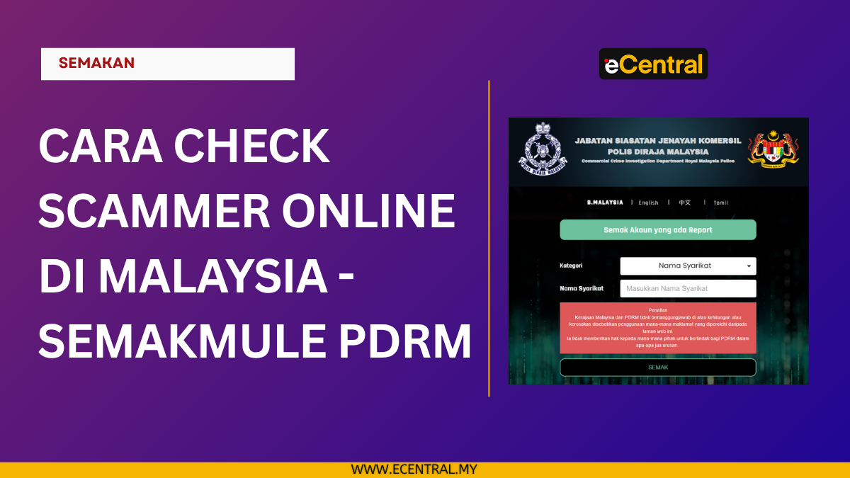 Cara Check Scammer Online Di Malaysia -SEMAKMULE PDRM
