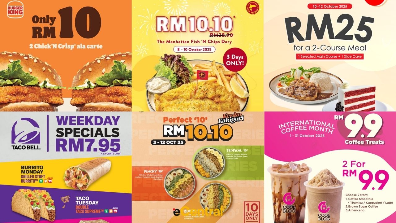 Promo 10.10 – Baker’s Cottage, Secret Recipe, Burger King & more (2025)