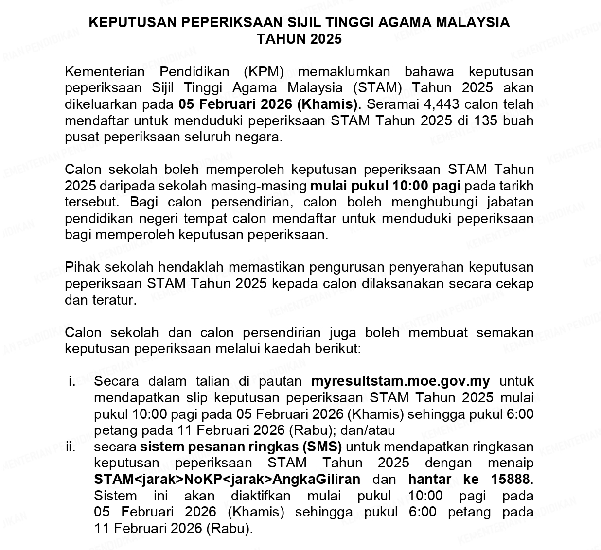 STAM 2025 Results Review – Malaysian Higher Certificate in Religion