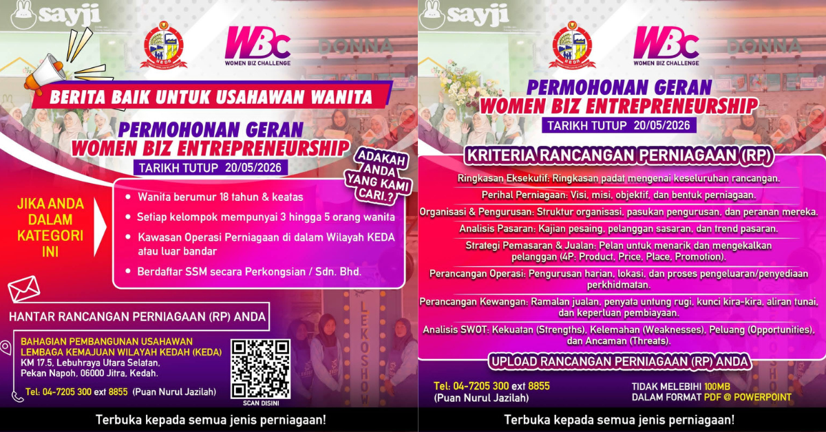 KEDA Women Biz Entrepreneurship Grant Application