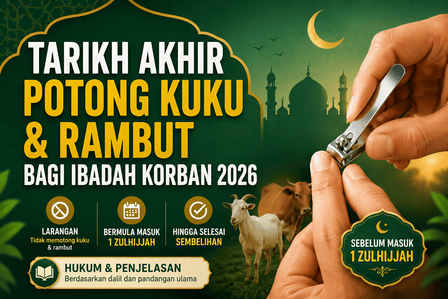 Deadline for cutting nails & hair for sacrificial worship 2026